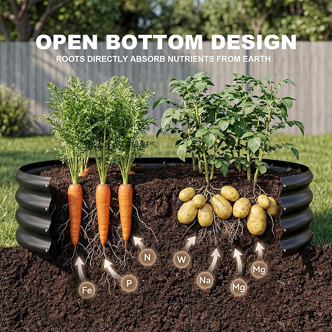 Land Guard 2Pcs 8ft Galvanized Steel Raised Garden Bed, 8 x 4 x 1 ft Large Metal Raised Planter Beds, Raised Garden Bed for Vegetables, Grey