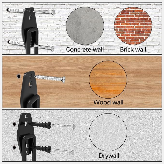 3-H Heavy Duty Garage Hooks, 14 Pack Wall Storage Organizer,Gray