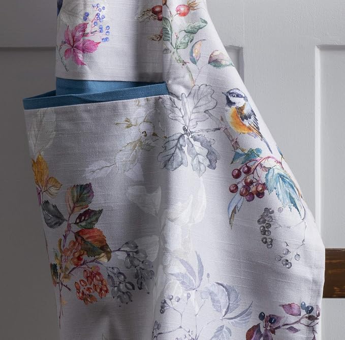 Maison d' Hermine Aprons for women with Pocket 100% Cotton (27.50"x31.50") | Adjustable Neck Strap & long ties Apron Men Chef Wedding Cooking Gardening Server Maid