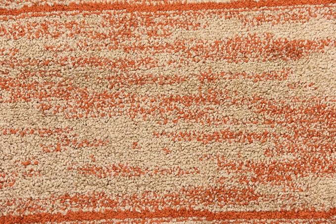 Unique Loom Autumn Collection Modern Contemporary Casual Abstract Area Rug (Beige/ Terracotta Rustic, 3 ft 3 in Round)