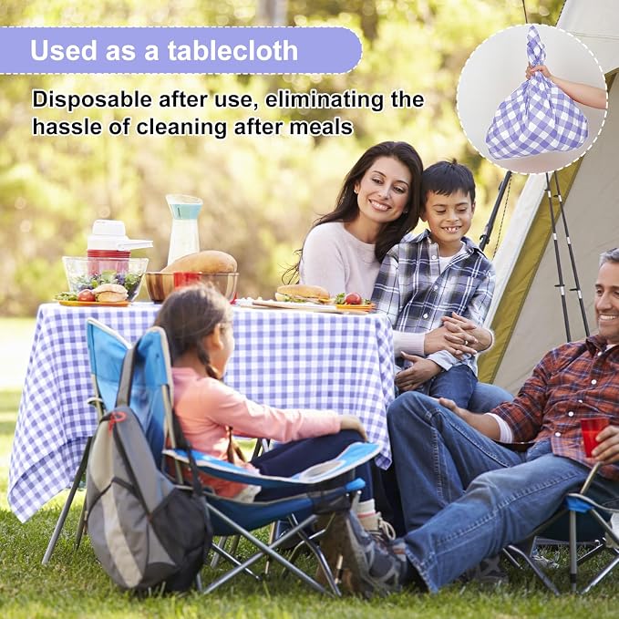 4 Pcs Disposable Outdoor Picnic Blankets 70.9''x70.9'' Portable Pocket Blanket Foldable Waterproof Picnic Mats Sandproof Beach Blanket with Ground Spikes for Beach Travel Hiking Camping