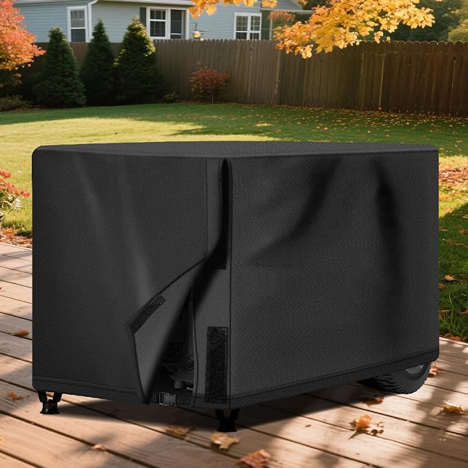 NEXCOVER Waterproof Universal Generator Cover - Weather/UV Resistant Cover 26 x 20 x 20 inch, for Most Portable Generators 3000-5000 Watt, Black