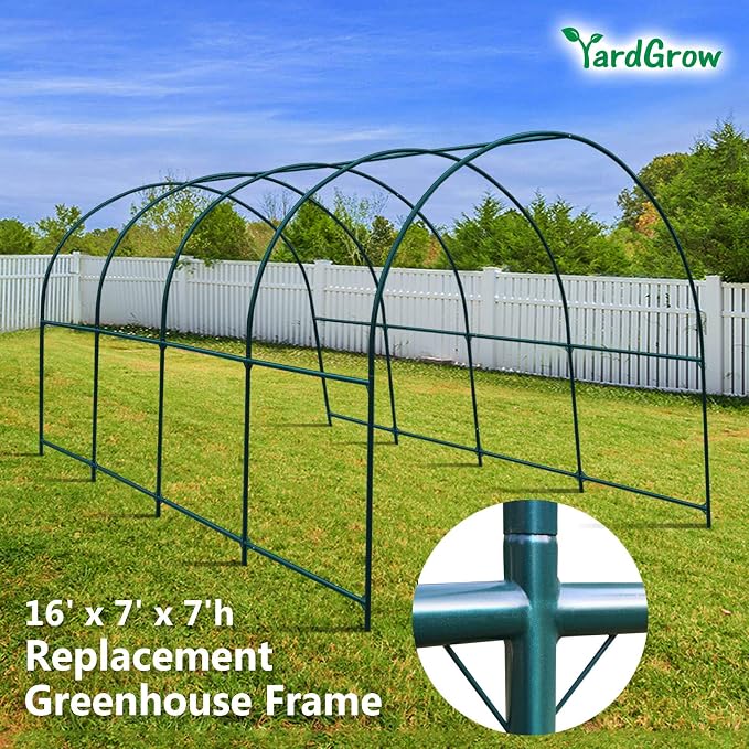 YardGrow Large Garden Support Arch Frame Climbing Plant Arch Arbor for Various Climbing Plant Roses Vines Birthday Wedding Party Decoration Pergola Frame (16' x 7' x 7')