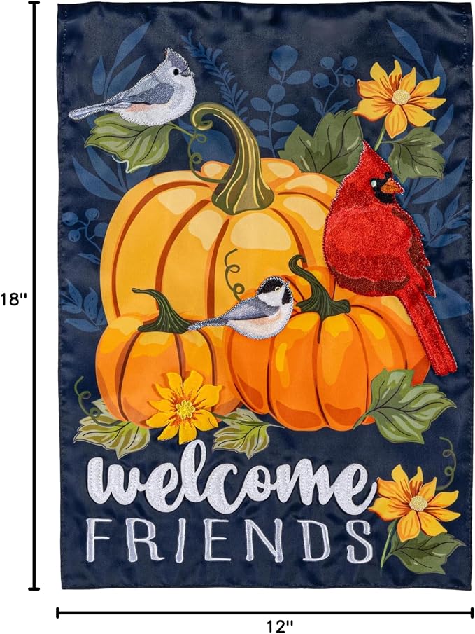 Evergreen Flag Fall Garden Flags Double Sided, Garden Flags for Outside Autumn Decorations for Home, Porch, Yard (Fall Pumpkins, 12x18 inch)