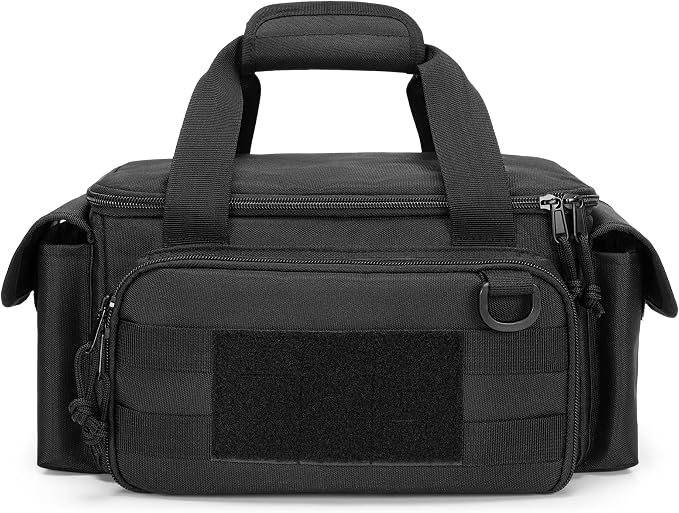 Rexmica Small Tool Bag with Anti-friction and Thick Padded Bottom, Tool Storage Organizer for Men, Tactical Bag, Range Bag, Multi-functional Work Tote for Repairman, Electrician, Carpenters, Handyman