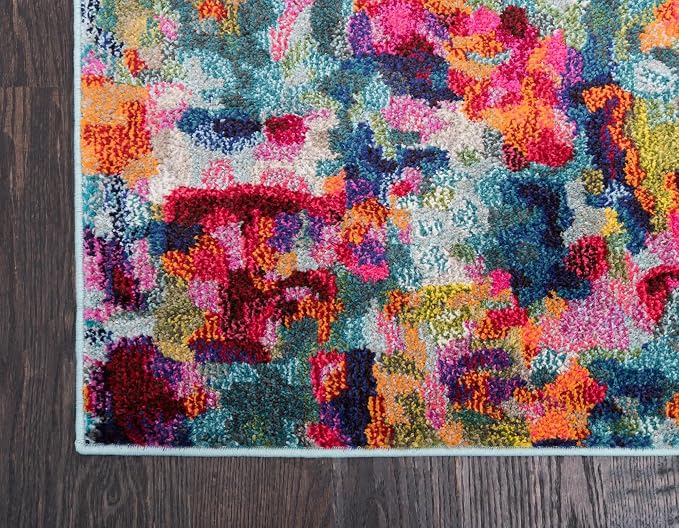Unique Loom Chromatic Collection Area Rug - Champagne (4' 1" x 6' 1" Rectangle, Multi/ Blue)
