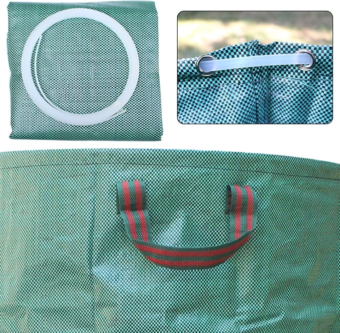 Professional 4-Pack 132 Gallon Gardening Bags for Lawn Yard, Extra Large Reusable Leaf Bags, Waste and Trash Container