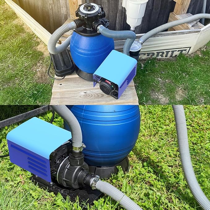 Pool Pump Covers for Outside Units, ABS Adjustable Pools Motor Cover | UV-resistant Pool Pump Enclosure for Above Ground Swimming Pools Protection