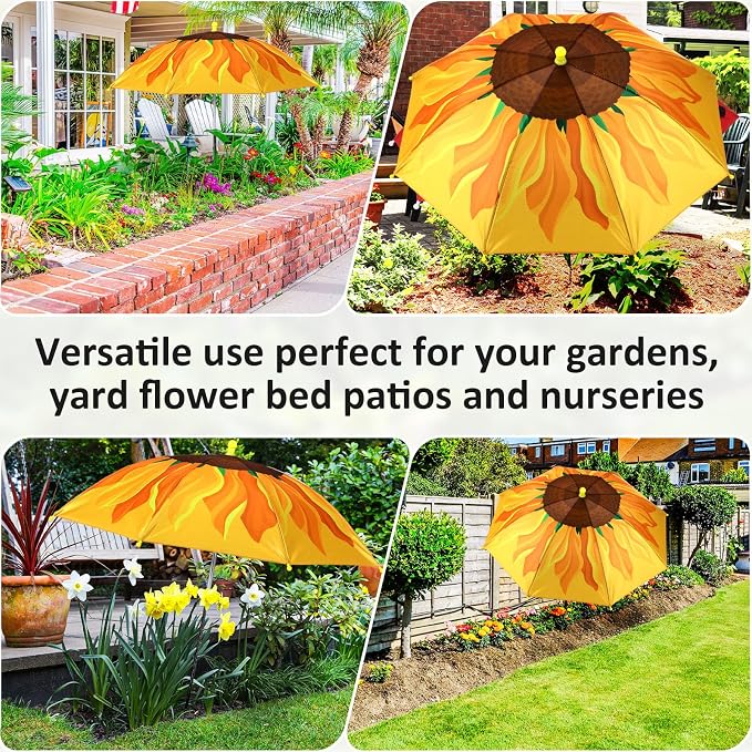 Plant Umbrellas for Outdoor Plants, Large Garden Plant Umbrella Shade Upgraded Adjustable Angle Height for Potted Plants Garden Beds