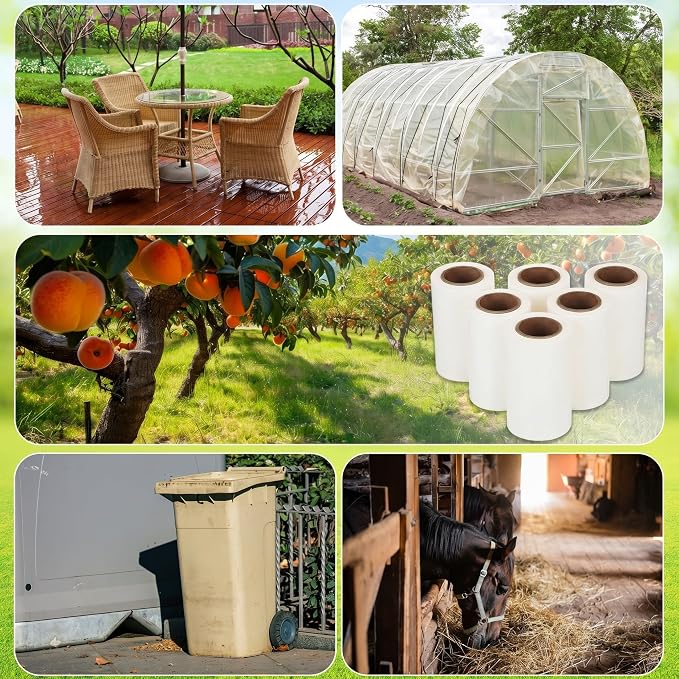12 Rolls Spotted Lantern Fly Traps Ant Insect Barrier, 30 ft Each, Outdoor Fly Tree Tape Trees Wrap Spotted Lanternfly Killer for Protect Trees, Fruit & Plants, Pest Control Lawn & Garden