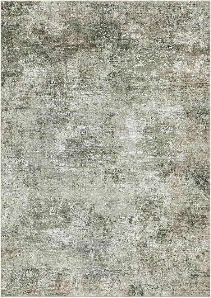 Tortania Area Rug Living Room Rugs - 10x14 Washable Large Soft Neutral Boho Moroccan Bohemian Farmhouse Rug Indoor Floor Carpet for Bedroom Under Dining Table Home Office Decor - Olive Brown