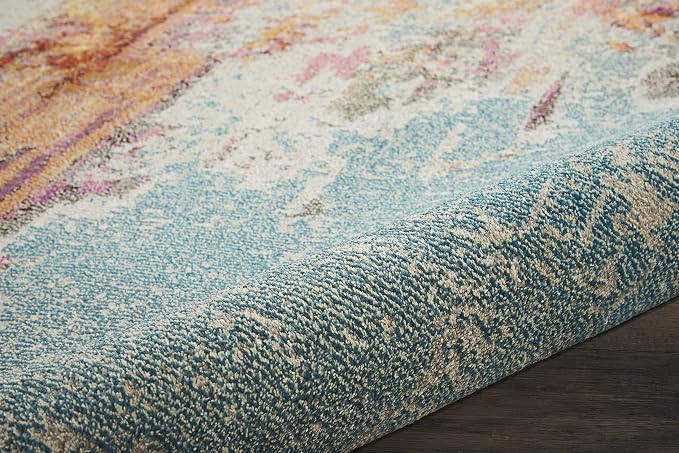 Nourison Home Celestial Sealife 7'10" x 10'6" Area Rug - Easy Clean, Non Shedding, Bed Room, Living Room, Dining Room, Kitchen (8' x 11')