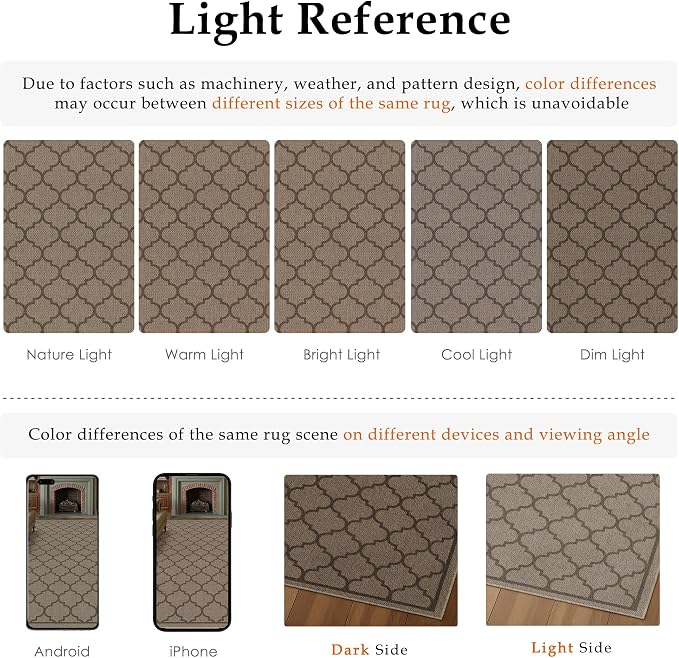 PureCozy 3x5 Geometric Figure Easy Jute Outdoor Patio Rug Washable Area Rugs for Living Room Entryway Indoor Outdoor Mat Farmhouse Neutral Non Slip Black Door Carpet for Backyard Bedroom