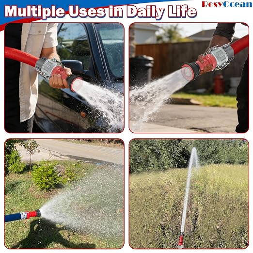 Heavey Duty 2 Inch Fire Hose Nozzle Thermoplastic Fire Equipment Industial Spray Jet Fog Nozzle with 2" Aluminum Camlock Fitting