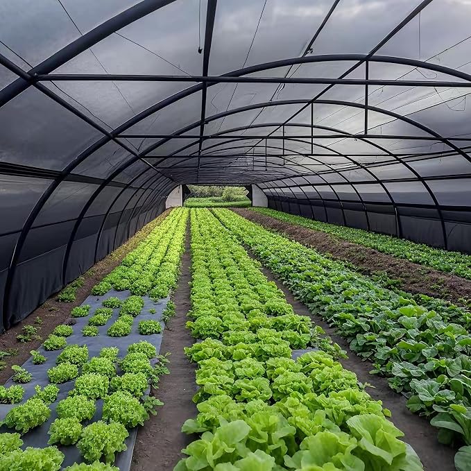 winemana Black Shade Cloth 70%, 30x50 FT Mesh Tarp - Garden Shade for Greenhouse, Patio, Vegetables, Plants Cover and Chicken Coops, Sunshade Net for Outdoor Protection with Reinforced Grommets