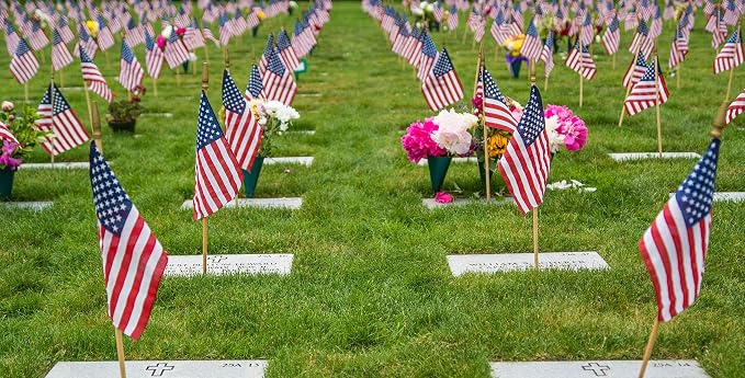 GIFTEXPRESS 12-Pack, Proudly MADE IN U.S.A. 8x12 Inch Spearhead Handheld American Stick Flags/Grave marker American Flags/USA Stick Flag (12)
