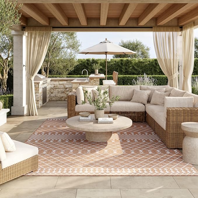 Nourison Home Positano Jute 12' x 15' Area Rug - Easy Clean, Non Shedding, Bed Room, Living Room, Dining Room, Kitchen (12' x 15')