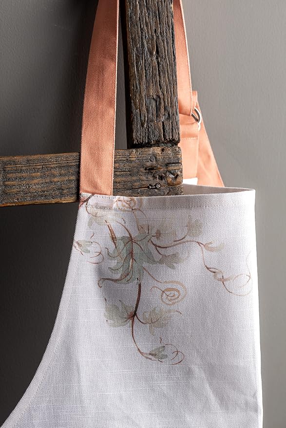 Maison d' Hermine Aprons for women with Pocket 100% Cotton (27.50"x31.50") | Adjustable Neck Strap & long ties Apron Men Chef Wedding Cooking Gardening Server Maid