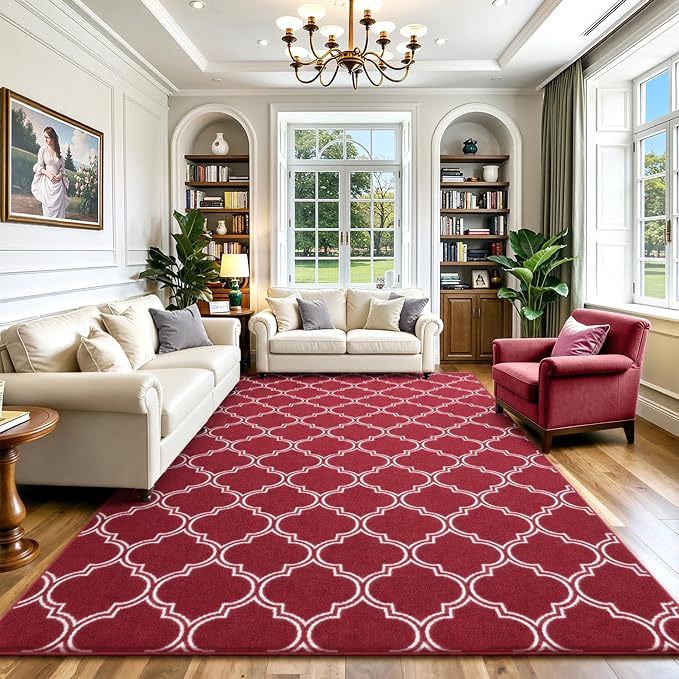 Keeko 6x9 Area Rugs for Living Room,Soft Washable Memory Foam Bedroom Rug | Indoor Throw Rug Low Pile Minimalist Non Slip Carpet for Kids Nursery Classroom Dorm Room Home Decor