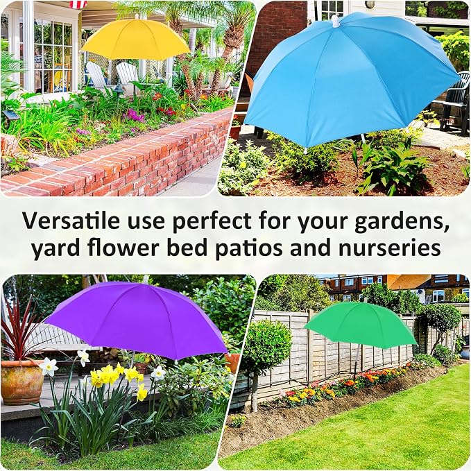 Plant Umbrellas for Outdoor Plants, Large Garden Plant Umbrella Shade Upgraded Adjustable Angle Height for Potted Plants Garden Beds