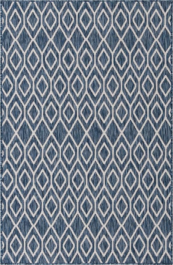 Jill Zarin Outdoor Collection Area Rug - Turks and Caicos (4' x 6' Rectangle Blue/Ivory)