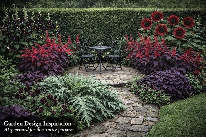 Ravens Hollow Garden Gothic Garden Seed Collection, 6 Open-Pollinated Flower & Foliage Varieties