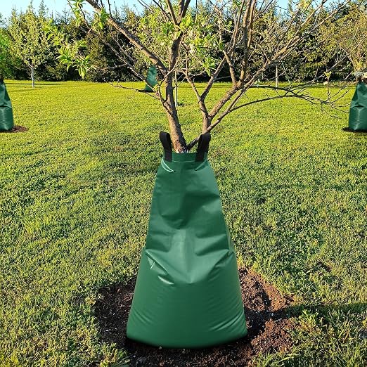 Tree Watering Bags Slow Release:20 Gallon - Reusable & Premium PVC Water Bags - Slow Watering 6-8 Hours for Newly Planted or Established Trees in Hot Weather (8 Pack)