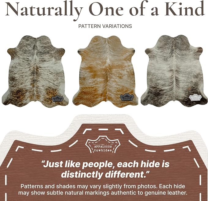 Light Brindle Cow Hide Rug 6x7 ft, Genuine Hair on Hide | Real cowhide rug, light tan and honey brindle stripes. Cow skin layering rug for living room, bedroom or entryway
