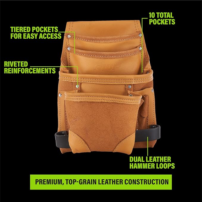 AWP Tool Pouch, Electrician Tool Pouch, Premium, Professional Multi-Pocket Organizer