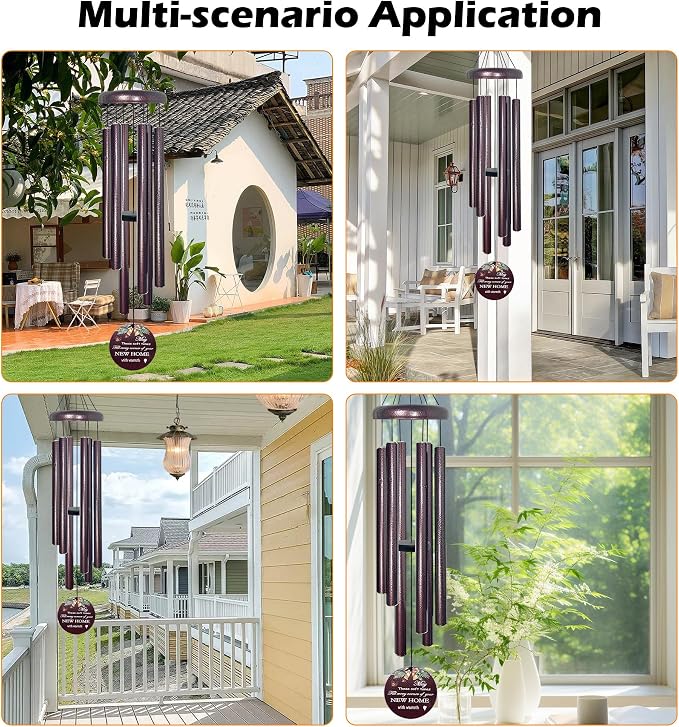 Housewarming Gifts Wind Chimes for Outside - Wind Spinner Outdoor with Harmony Tone, House Warming Gift for Friends Couple New Homeowner, Funny Decor for Garden, Patios and Backyard