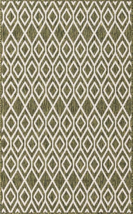 Jill Zarin Outdoor Collection Area Rug - Turks and Caicos (3' 3" x 5' 3" Rectangle Green/Ivory)