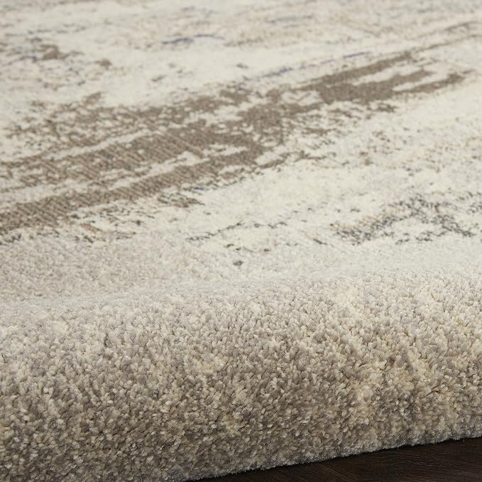 Nourison Home Celestial Ivory Grey 2'2" x 12' Area Rug - Easy Clean, Non Shedding, Bed Room, Living Room, Dining Room, Kitchen (12' Runner)