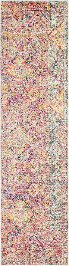 Unique Loom Monterey Collection Area Rug - Aztec (2' 7" x 10' Runner Multi/Blue)