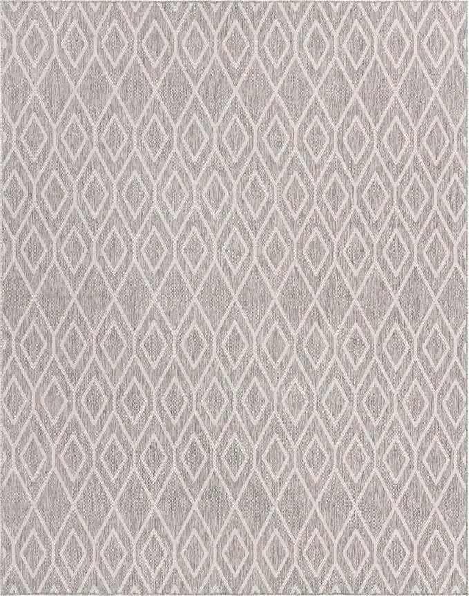 Jill Zarin Outdoor Collection Area Rug - Turks and Caicos (7' 10" x 10' Rectangle Gray Cream/Cream)