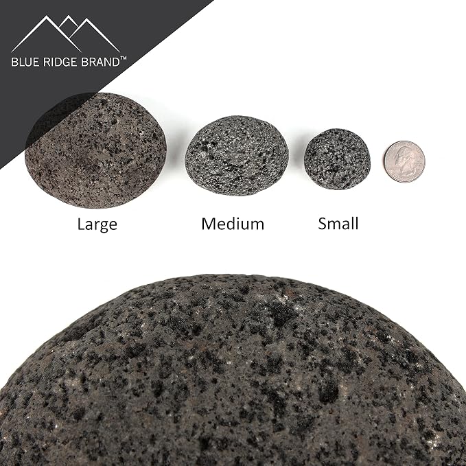 Lava Rock - 25-Pound Tumbled Lava Stones - 1" Black/Gray Lava Pebbles - Volcanic Rock - Landscaping Rocks - Small