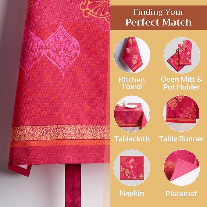 Maison d' Hermine Aprons for women with Pocket 100% Cotton (27.50"x31.50") | Adjustable Neck Strap & long ties Apron Men Chef Wedding Cooking Gardening Server Maid