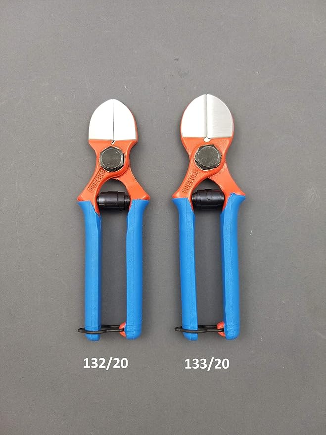 Professional (NO HOBBYIST) Heavy Duty Forged Double Cut Blades Shears #133/20 Flat Back Double Blade for Grafting and Pruning for scions