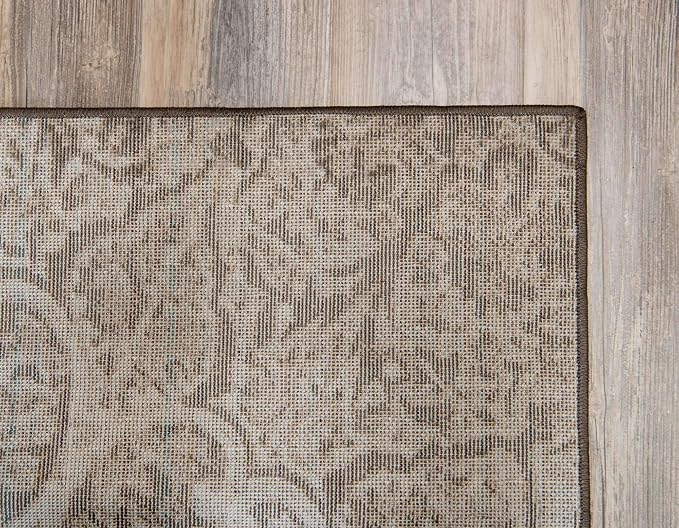 Unique Loom Sofia Collection Area Rug - Grace (2' x 6' 9" Runner, Brown/ Ivory)