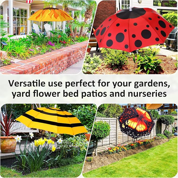 Plant Umbrellas for Outdoor Plants, Large Garden Plant Umbrella Shade Upgraded Adjustable Angle Height for Potted Plants Garden Beds