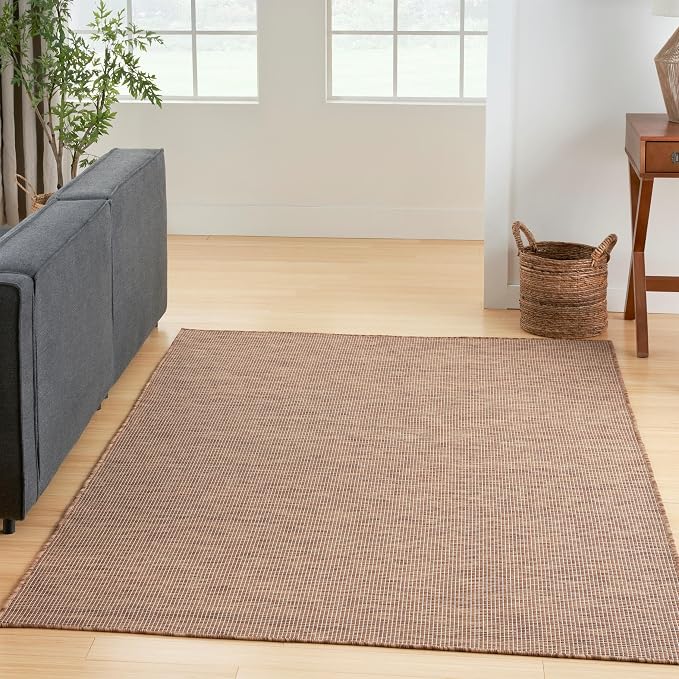 Nourison Home Positano Jute 7' x 10' Area Rug - Easy Clean, Non Shedding, Bed Room, Living Room, Dining Room, Kitchen (7' x 10')