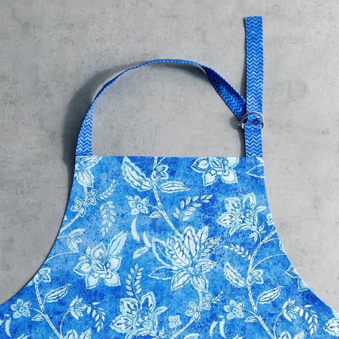 Maison d' Hermine Aprons for women with Pocket 100% Cotton (27.50"x31.50") | Adjustable Neck Strap & long ties Apron Men Chef Wedding Cooking Gardening Server Maid