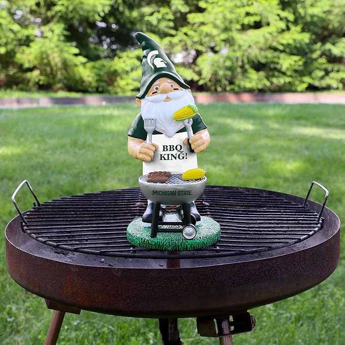 FOCO NCAA Unisex-Adult NCAA College Team Logo Grill Garden Statue Outdoor Gnome 10"