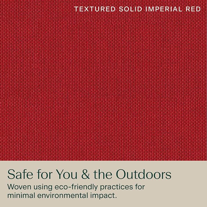 Honeycomb Outdoor Heritage Deep Seat, 23 x 25,Textured Solid Imperial Red Removable Cover, Chair Cushion with Removable Cover, for Patio Furniture