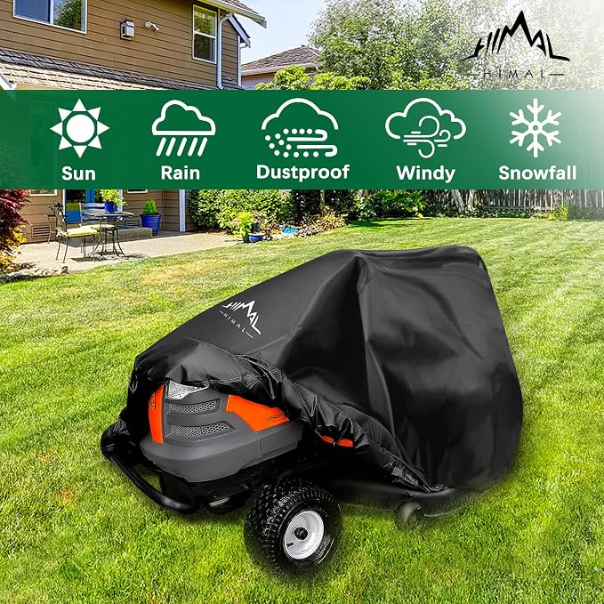 Himal Outdoors Riding Lawn Mower Cover Pro, Heavy Duty 600D to 54" | Polyester Oxford,Waterproof,UV Resistant,Universal Size Tractor Cover,Storage Bag