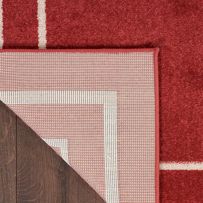 Nourison Home Nourison Essentials Brick Ivory 4' x 6' Area Rug - Easy Clean, Non Shedding, Bed Room, Living Room, Dining Room, Kitchen (4' x 6')
