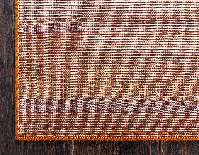 Unique Loom Autumn Collection Modern Contemporary Casual Abstract Area Rug (Beige/ Terracotta Rustic, 2 x 3 ft Rectangular)