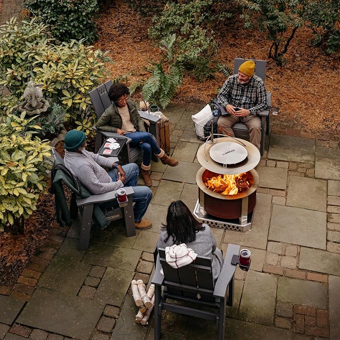 Breeo Smokeless Fire Pit (X Series 24, Corten Steel) | 27.5 inch Smokeless Firepit for Outside | 62 Pounds | Ideal for Families Compatible with Wide Range of Breeo Accessories