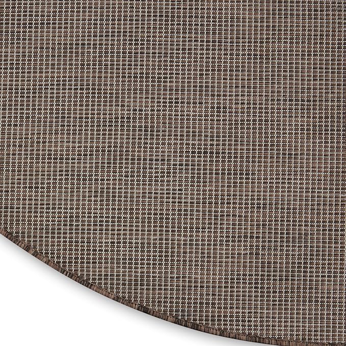 Nourison Home Positano Natural 8' x Round Area Rug - Easy Clean, Non Shedding, Bed Room, Living Room, Dining Room, Kitchen (8' x Round)