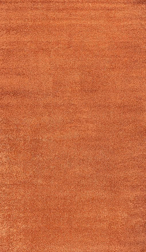 JONATHAN Y Haze Solid Low-Pile Orange Indoor Area Rug 5x8, Coastal,Bohemian,Minimalist,Classic, Easy-Cleaning for Living Room,Bedroom,Kitchen,Pet Friendly,Non-Shedding (SEU100M-5)