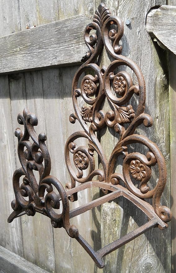 UD Fancy Iron Garden Hose Holder Wall Hose Hanger Reel